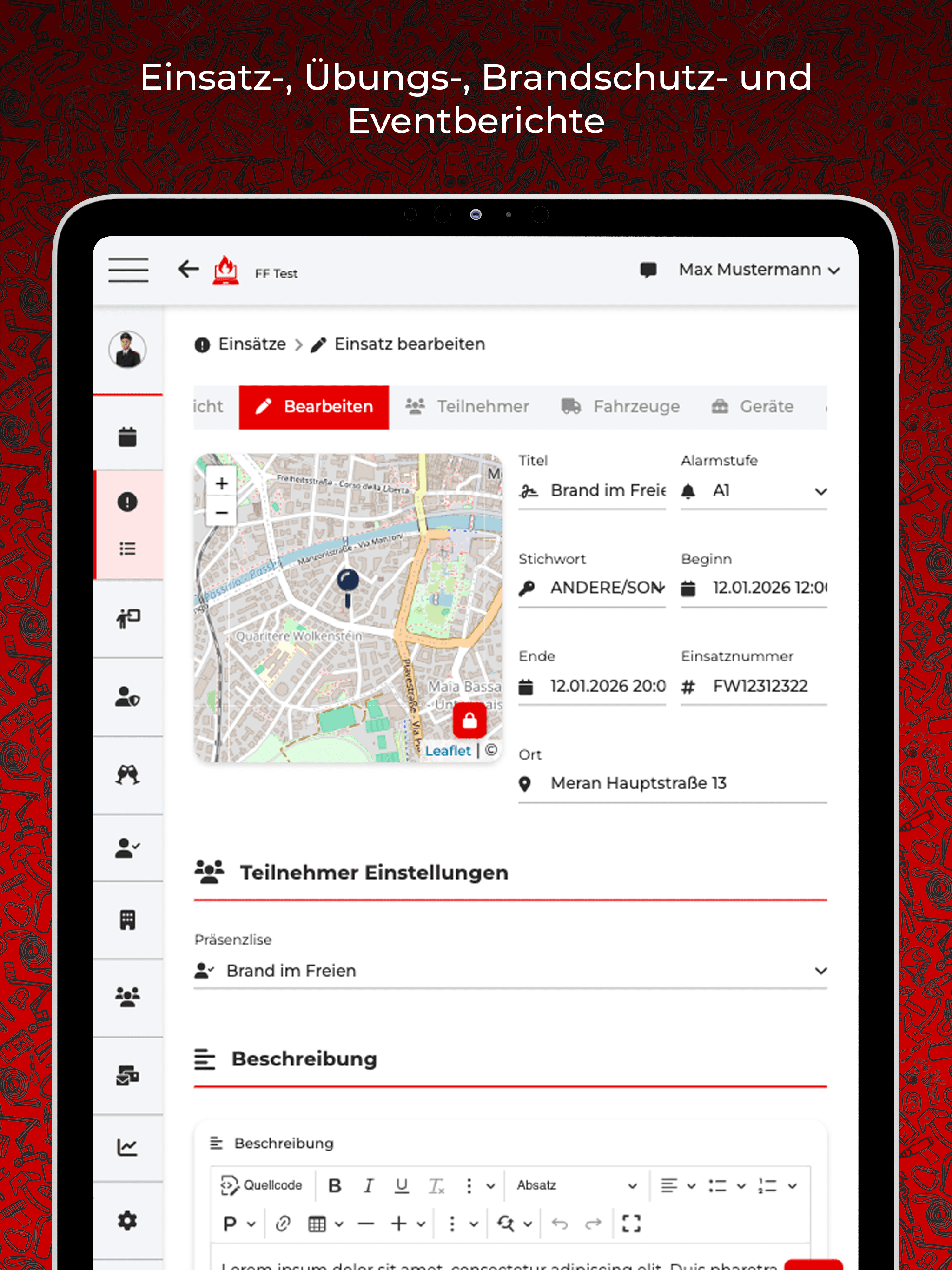 FF Manager Screenshots IPad DE Berichte