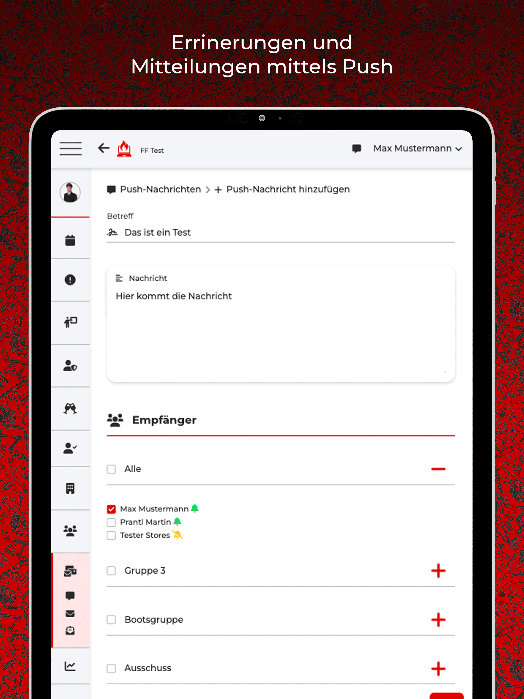 FF Manager Screenshots IPad DE Push