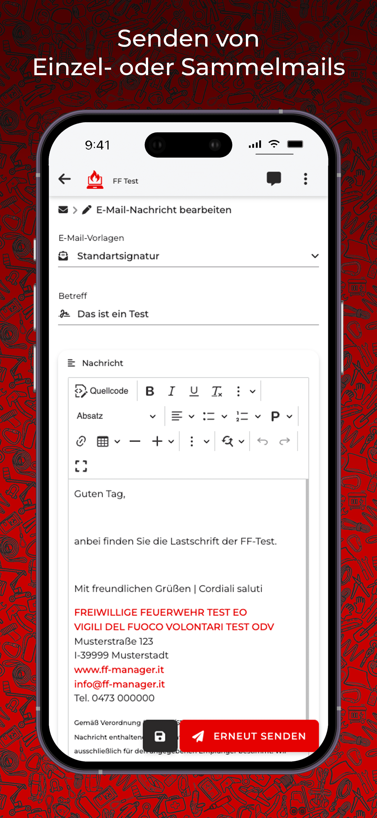 FF Manager Screenshots Iphone DE E Mail
