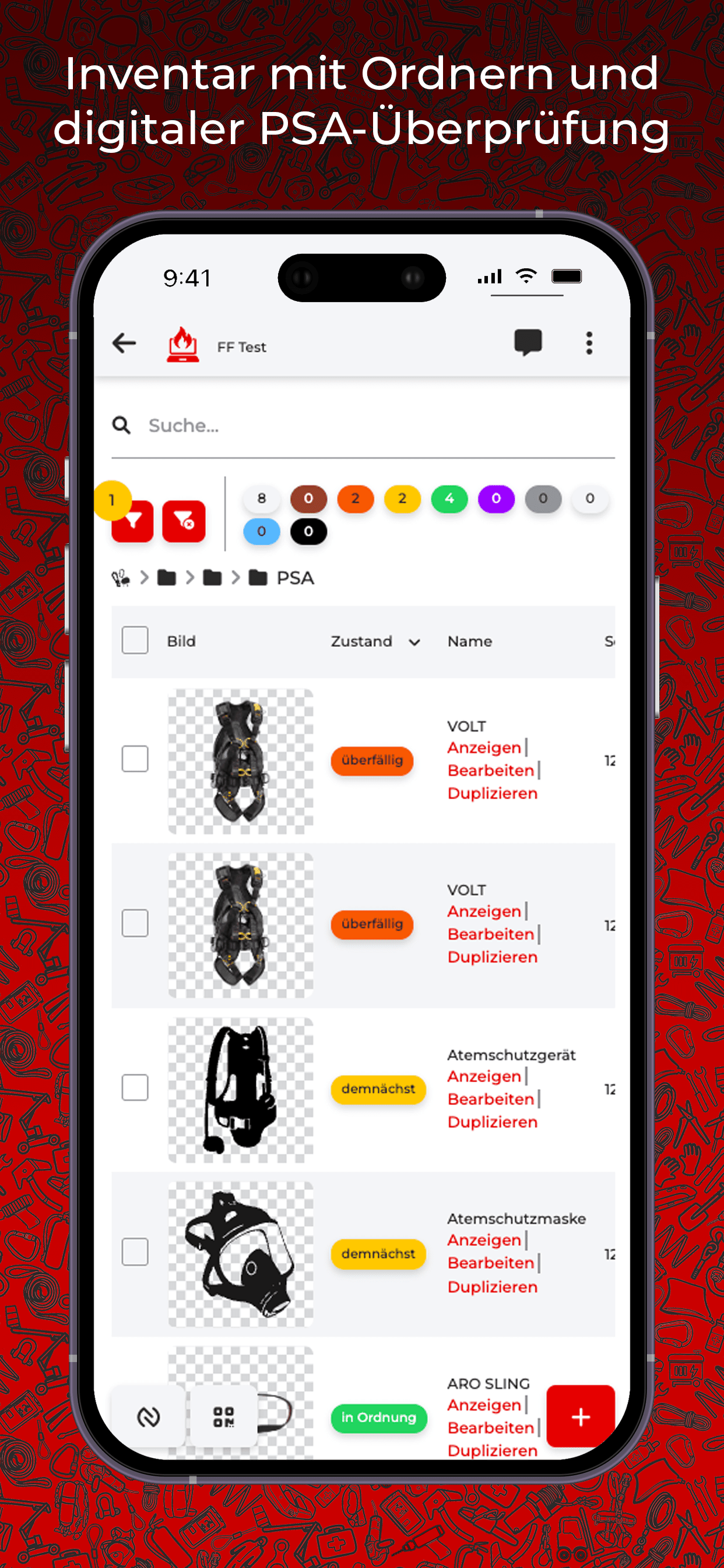 FF Manager Screenshots Iphone DE Inventar