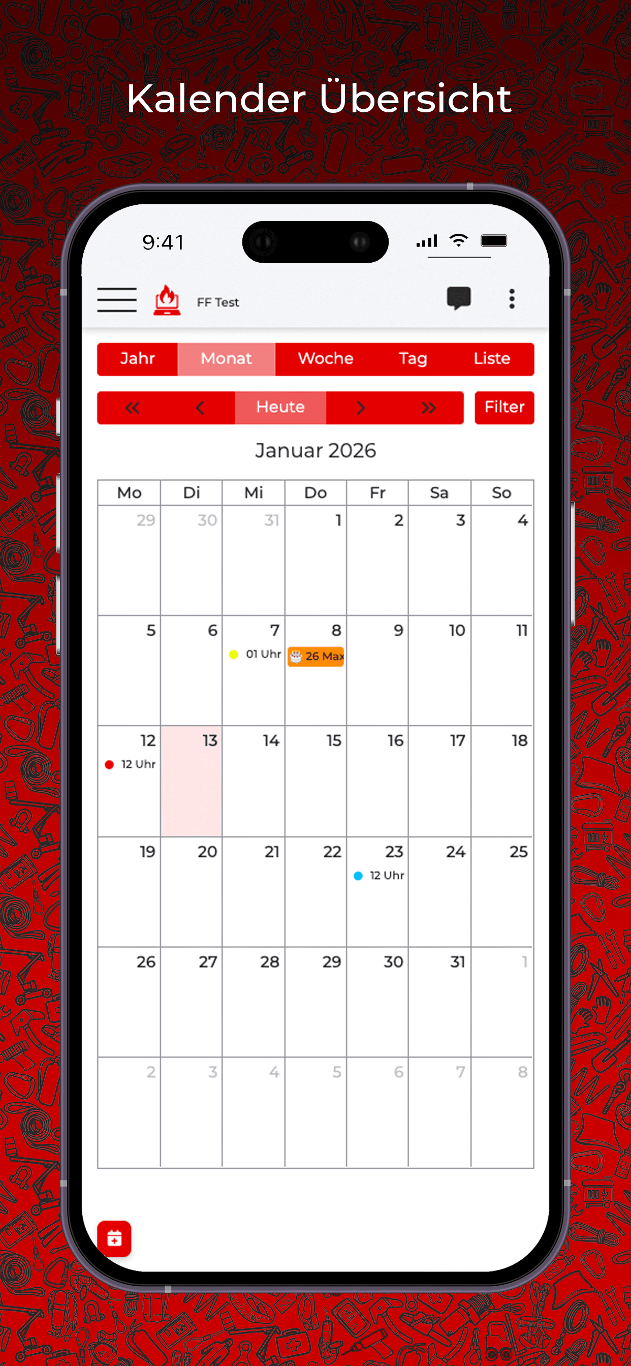 FF Manager Screenshots Iphone DE Kalender