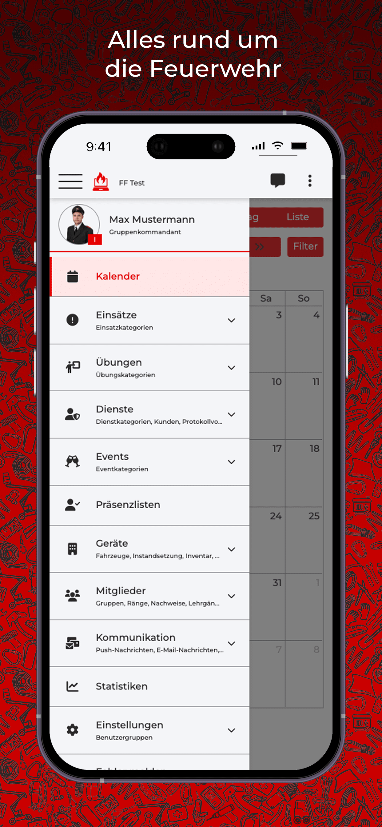 FF Manager Screenshots Iphone DE Menü
